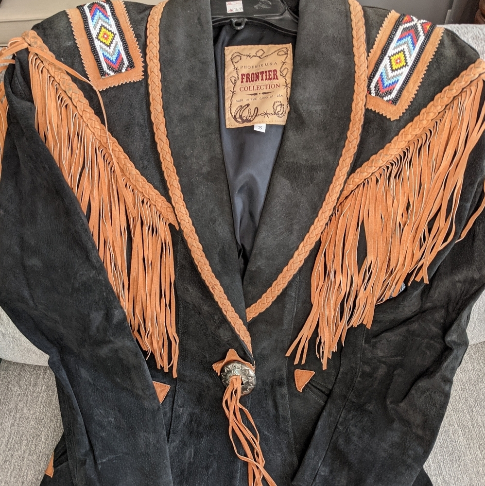 Phoenix USA Frontier Collection Black Suede Jacket